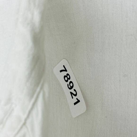 EILEEN FISHER Top S Cotton Woven Jersey Panels Shirt Button Up Long Sleeve White - Picture 13 of 13